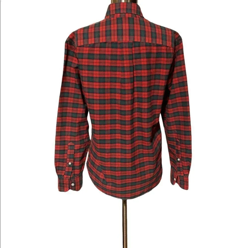 J. Crew Mercantile Flex Plaid Button Down Shirt, sz Small (Unisex fit)